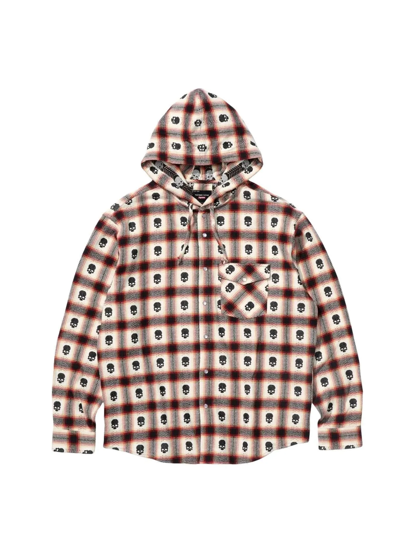 Рубашка с капюшоном Supreme FW25 x Number (N)ine — изображение 1 из 1, белый
