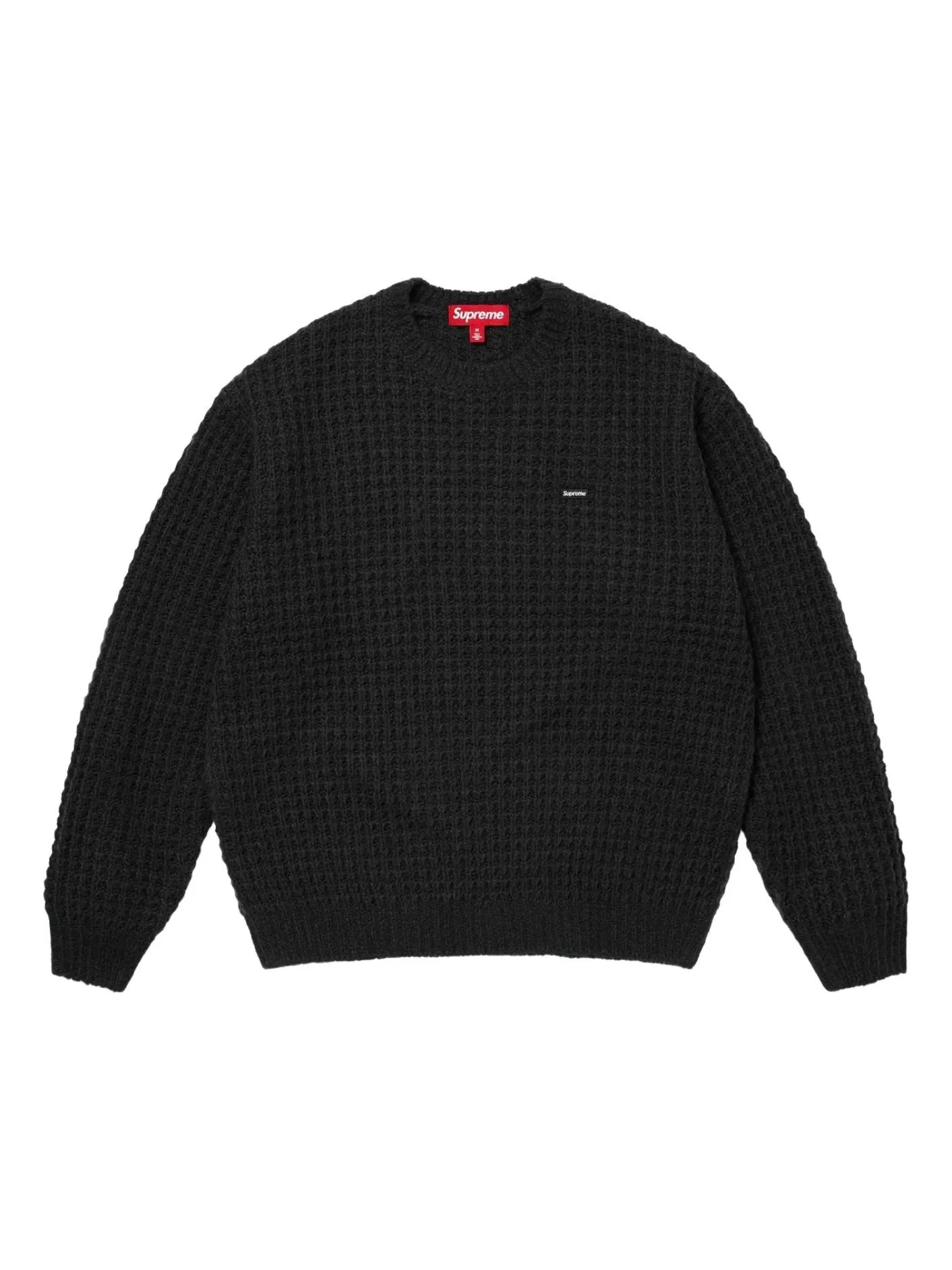 Свитер Supreme Small Box Waffle 'Black' — изображение 1 из 1, черный