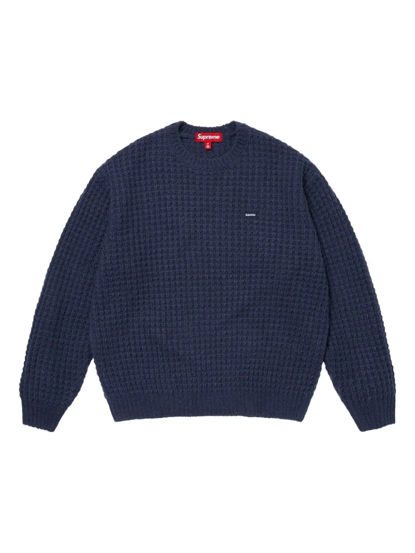 Свитер Supreme Small Box Waffle 'Navy' — изображение 1 из 1, темно-синий