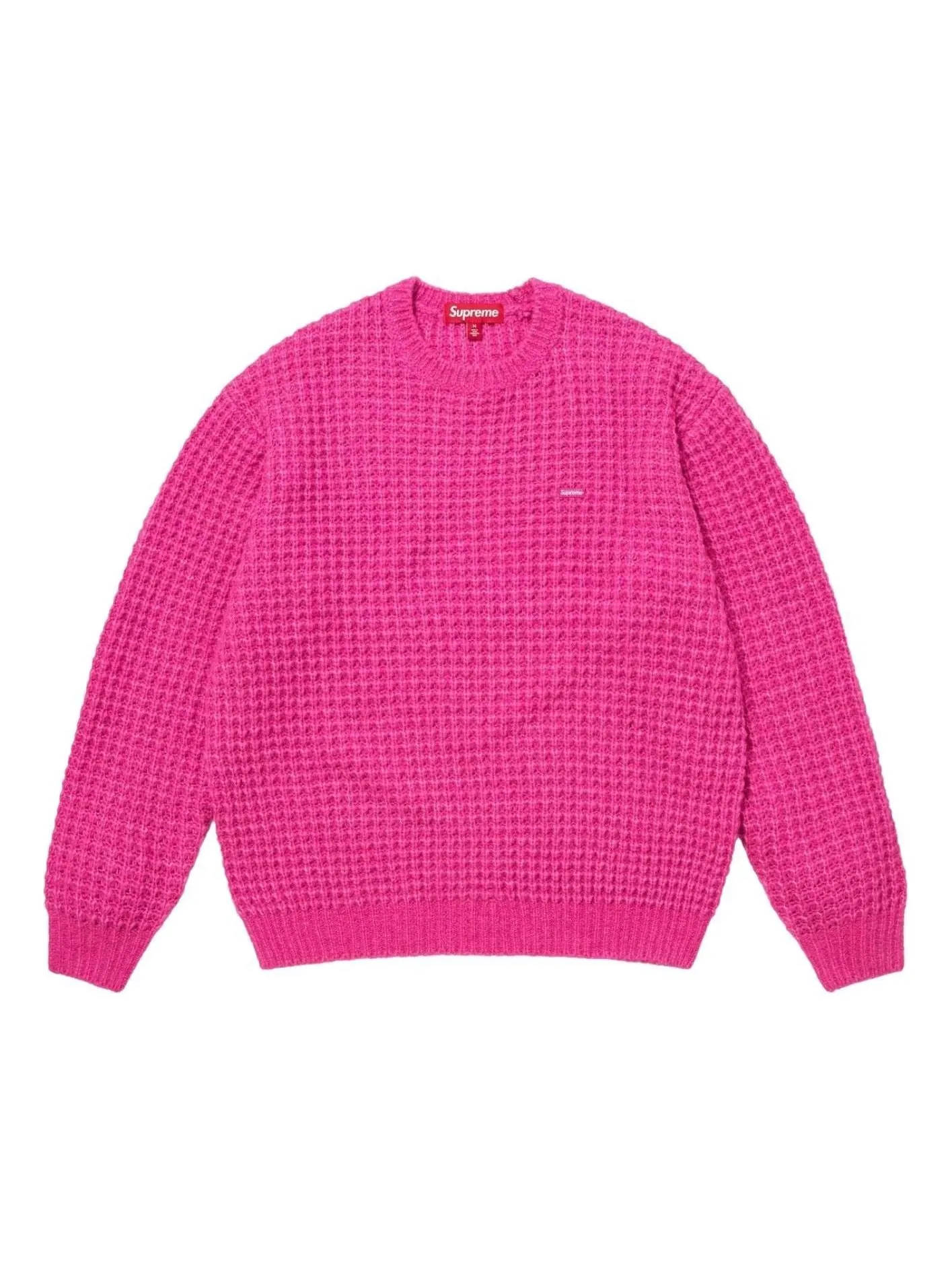 Свитер Supreme Small Box Waffle 'Pink' — изображение 1 из 1, розовый