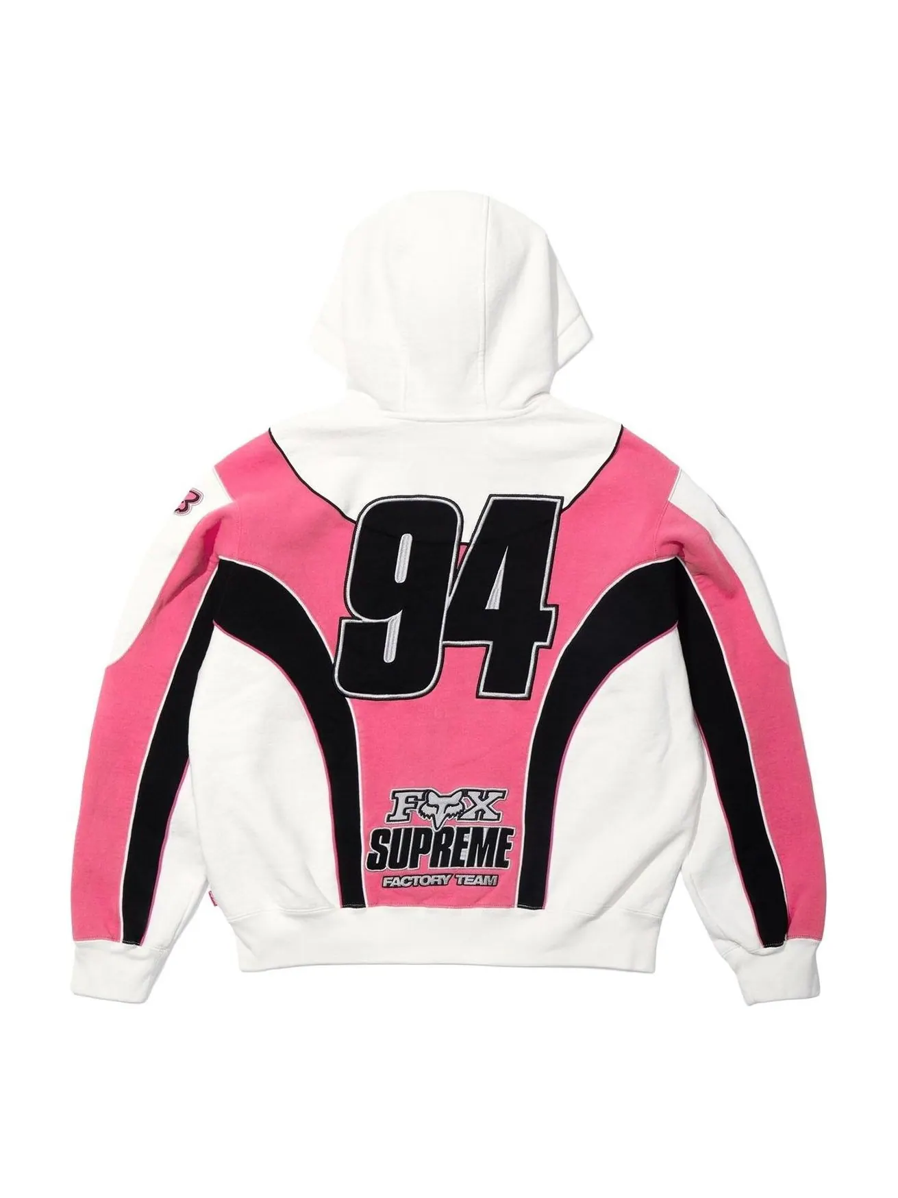 Худи Supreme x Fox Racing Zip Up Hooded Sweatshirt 'White' — изображение 2 из 2, белый