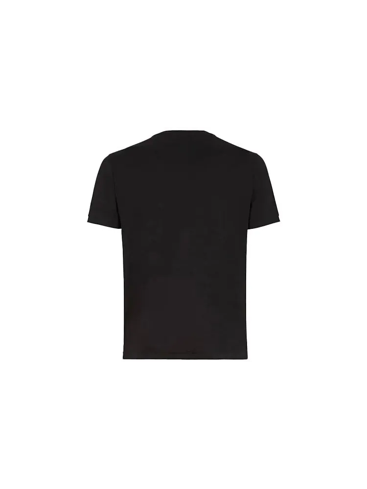 Футболка FENDI SS21 Logo Pattern Round Neck Short Sleeve T-Shirts 'Black' — изображение 2 из 2, черный