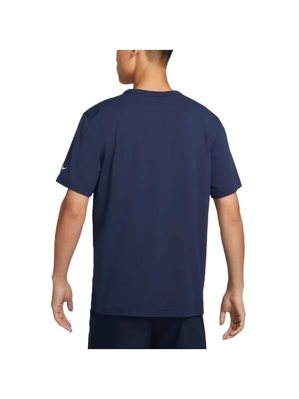 Футболка hyverse track club dri fit футболка азиатские размеры Nike — изображение 2 из 2, темно-синий/белый