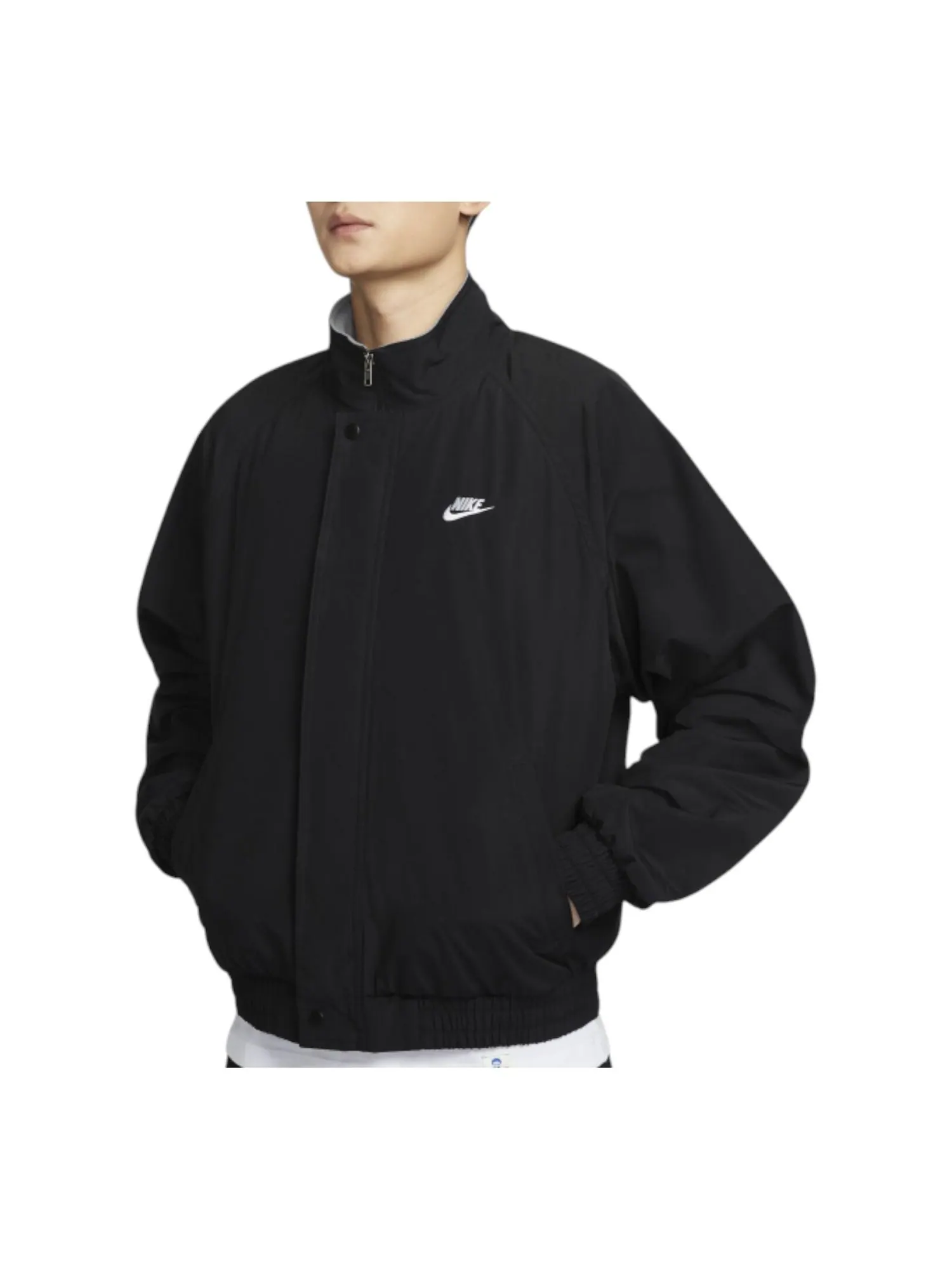 Куртка Nike Club Futura Jackets 'Black White' — изображение 1 из 3, черный