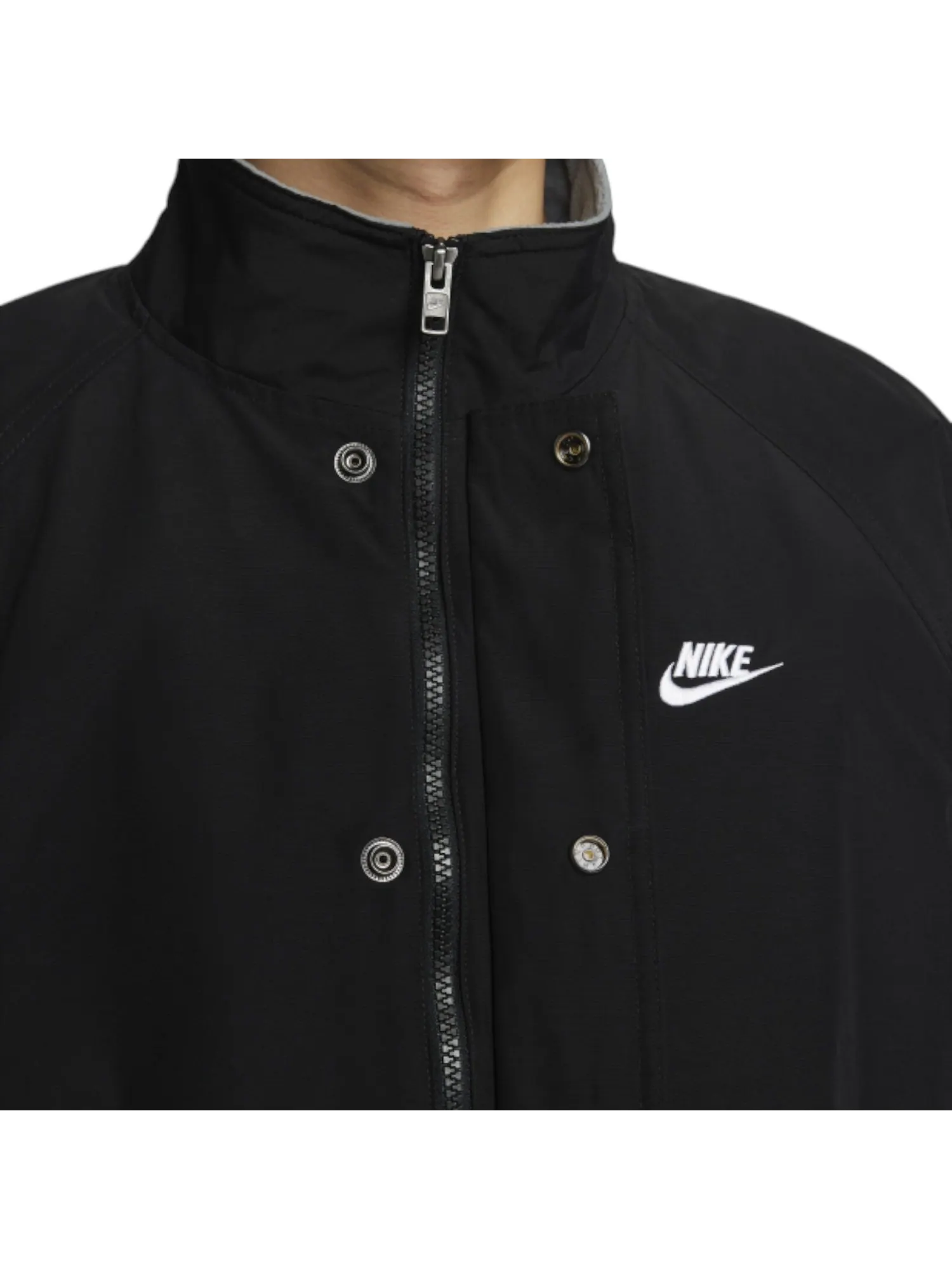 Куртка Nike Club Futura Jackets 'Black White' — изображение 3 из 3, черный