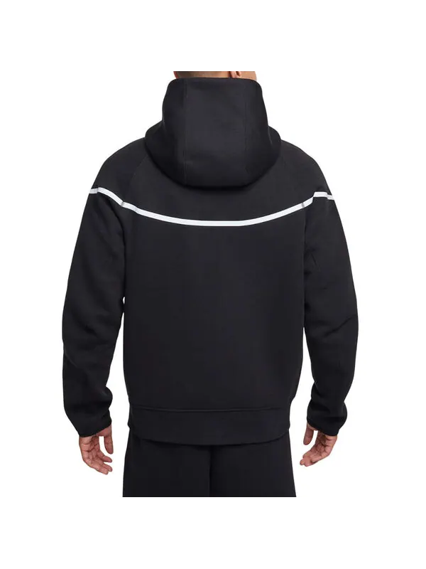 Куртка tech fleece windrunner reflective hooded jacket 'black bemis silver' Nike — изображение 2 из 2, черный
