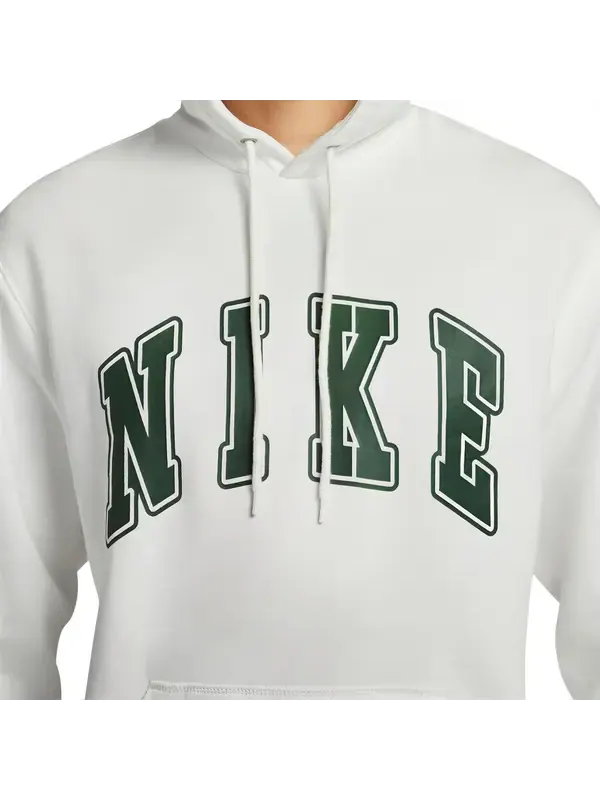 Толстовка club hoodie 'white green' Nike — изображение 4 из 4, белый/зеленый