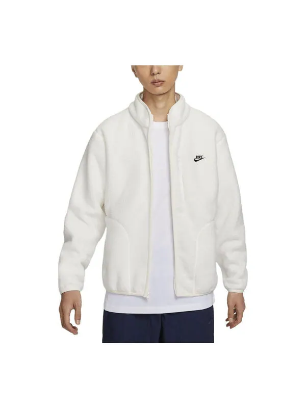 Куртка sportswear club fleece jacket 'white' Nike — изображение 1 из 4, черный