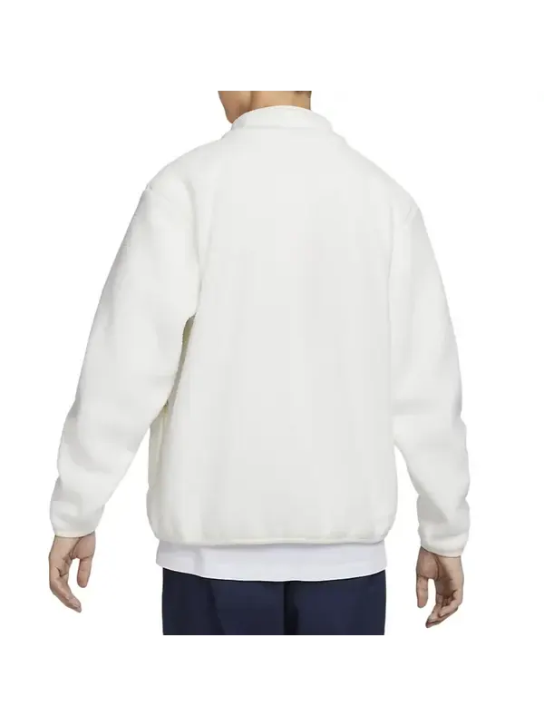 Куртка sportswear club fleece jacket 'white' Nike — изображение 2 из 4, черный