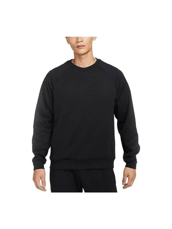 Свитер uv primary crew sweatshirt 'black' Nike — изображение 1 из 3, черный