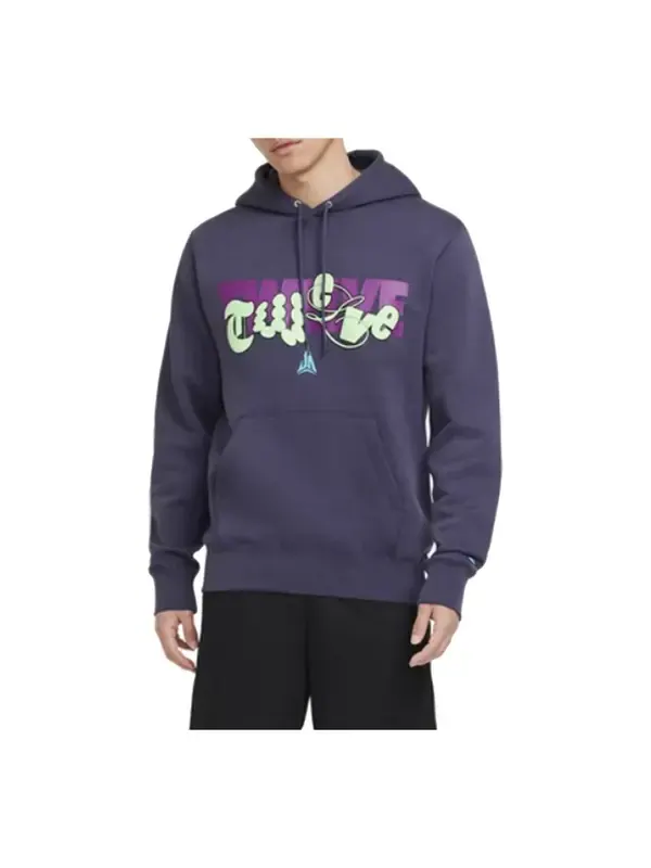 Толстовка ja club fleece hoodie 'purple' Nike — изображение 1 из 4, фиолетовый/синий