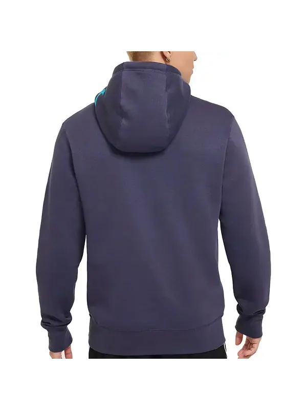 Толстовка ja club fleece hoodie 'purple' Nike — изображение 2 из 4, фиолетовый/синий