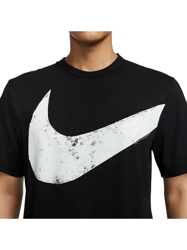 Футболка hyverse dri-fit t-shirt 'big swoosh black' Nike — изображение 3 из 3, черный/белый