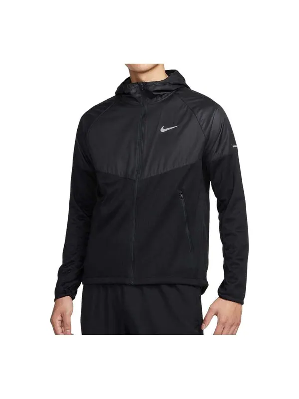 Куртка jacket 'white swoosh' Nike — изображение 1 из 3, черный/белый
