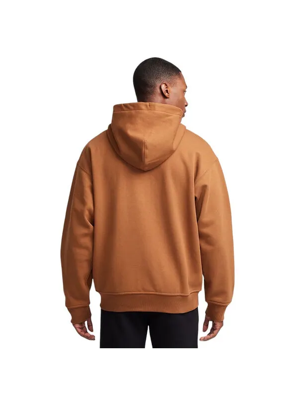 Куртка solo swoosh jacket 'brown' Nike — изображение 2 из 3, коричневый/белый