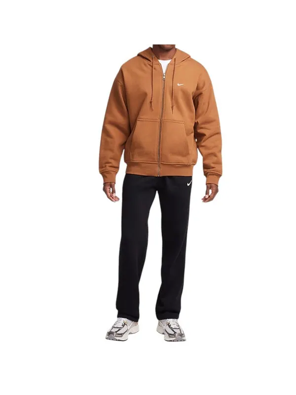 Куртка solo swoosh jacket 'brown' Nike — изображение 3 из 3, коричневый/белый
