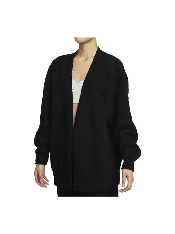Футболка sportswear phoenix cozy boucl t-shirt 'black' Nike — изображение 1 из 2, черный