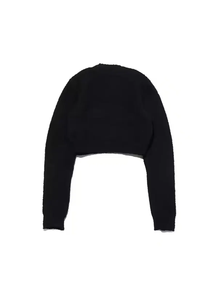 Футболка (WMNS) Nike Sportswear Phoenix Cosy Boucle Tight Long Sleeve Knit T-shirt Asia Sizing 'Black' — изображение 2 из 2