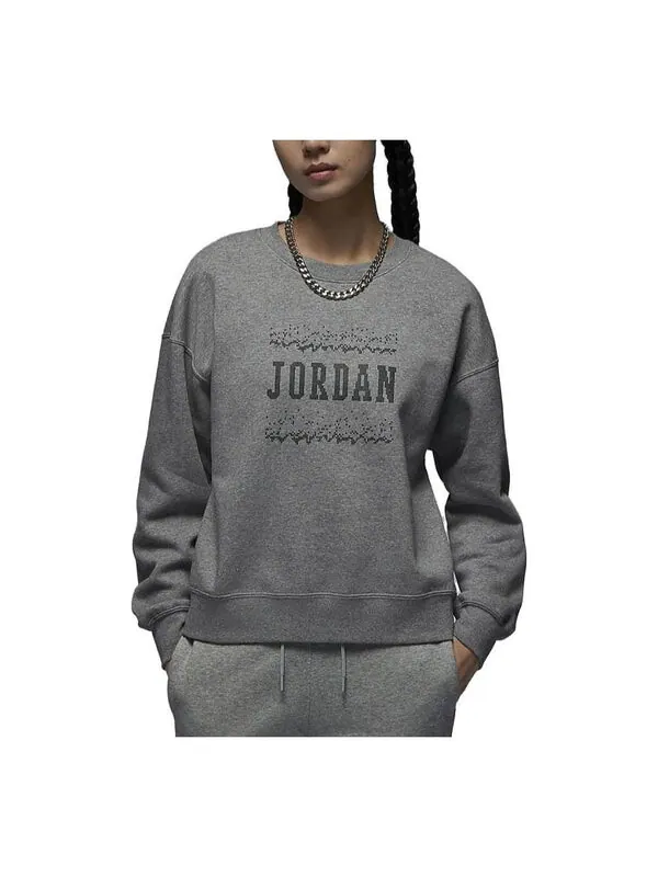 Толстовка с капюшоном и круглым вырезом Air Jordan — изображение 1 из 3, серый