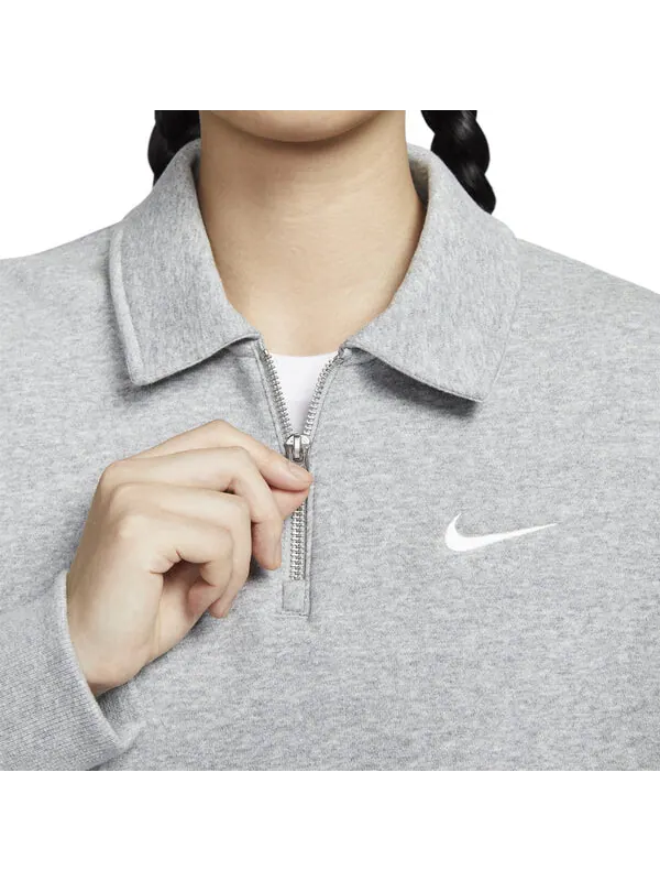 Футболка sportswear phoenix fleece 'grey' Nike — изображение 3 из 4, серый/белый