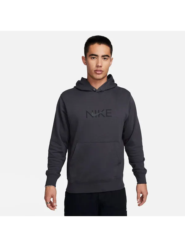 Толстовка sportswear french terry pullover hoodie 'anthracite' Nike — изображение 2 из 4, черный