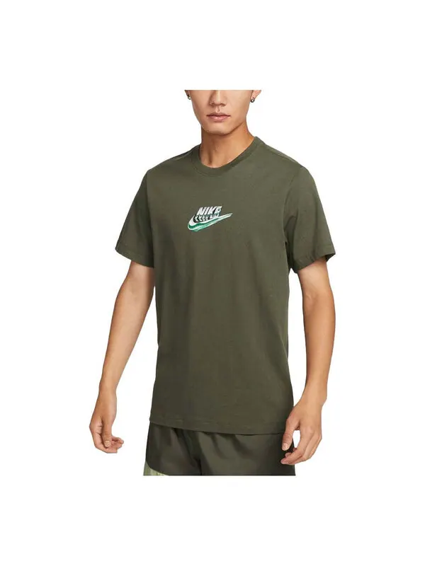 Футболка спортивная одежда графические Футболка азиатские размеры Nike — изображение 1 из 2, хаки зеленый