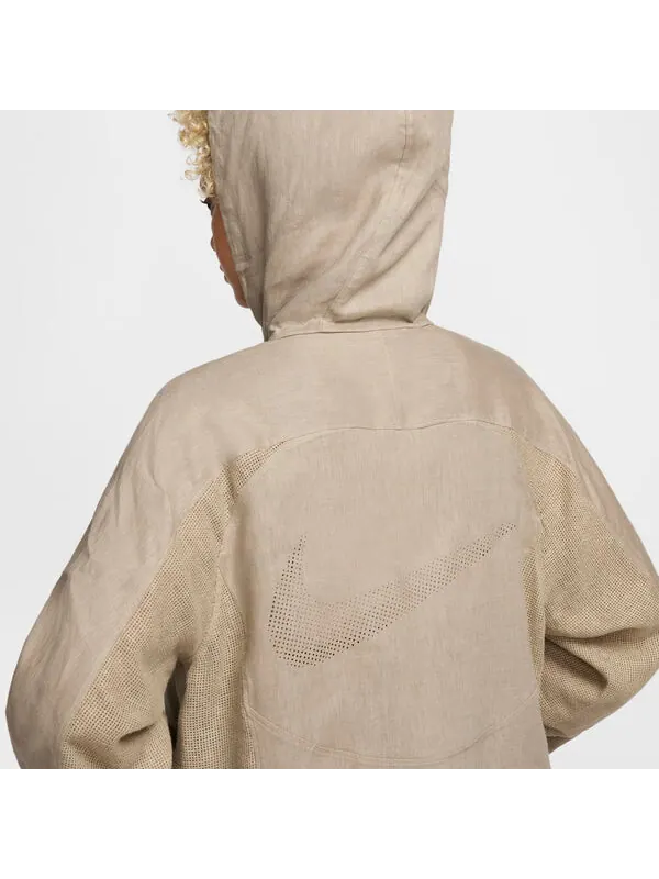 Куртка x stussy льняная куртка с капюшоном Nike — изображение 3 из 4, бежевый/белый