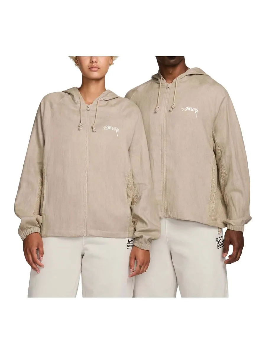 Куртка Nike x Stussy Linen Shell Jacket Asia Sizing 'Chino' — изображение 1 из 2, бежевый