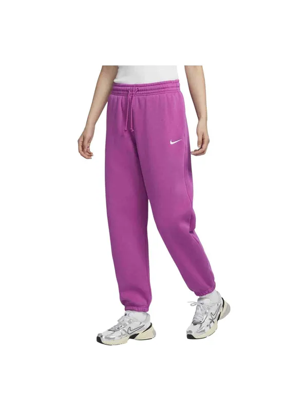 Брюки sportswear phoenix fleece high-waisted pants 'hot fuchsia' Nike — изображение 1 из 3, фуксия
