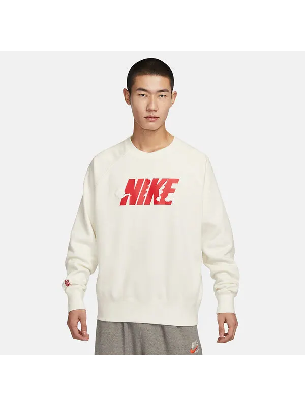 Рубашка sportswear cny crew-neck sweatshirt 'sail red' Nike — изображение 2 из 4, красный
