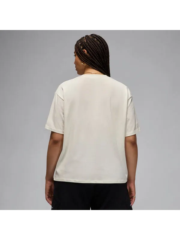 Футболка x nina chanel abney tee 'cream' Air Jordan — изображение 2 из 4, белый/черный
