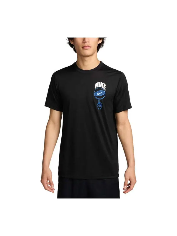 Футболка Dri Fit баскетбольная футболка с рисунком азиатские размеры Nike — изображение 1 из 2, черный