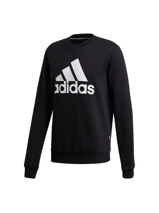 Толстовка с капюшоном mh bos круглый воротник спортивная мужская Adidas — изображение 1 из 4, черный