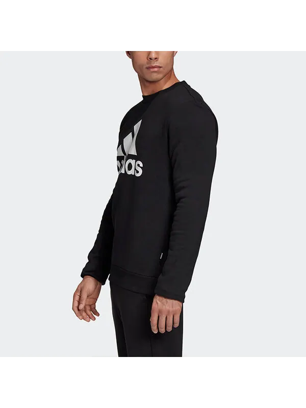 Толстовка с капюшоном mh bos круглый воротник спортивная мужская Adidas — изображение 4 из 4, черный