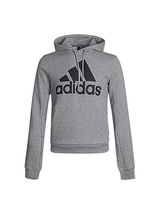 Толстовка casual sports hooded sweater men grey Adidas — изображение 1 из 4, серый