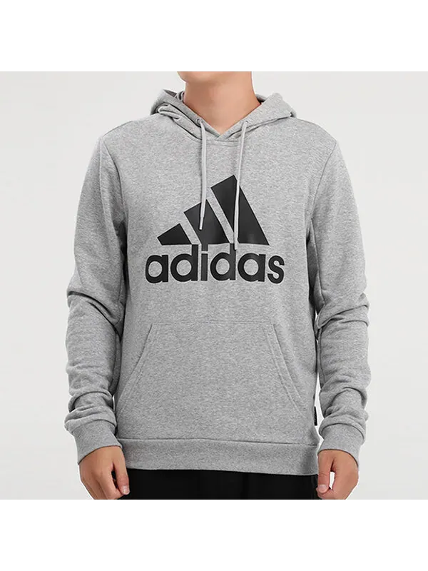 Толстовка casual sports hooded sweater men grey Adidas — изображение 3 из 4, серый
