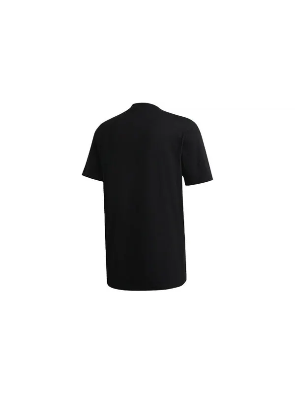 Футболка mh bos tee contrasting colors large logo sports round neck short sleeve black Adidas — изображение 2 из 4, черный