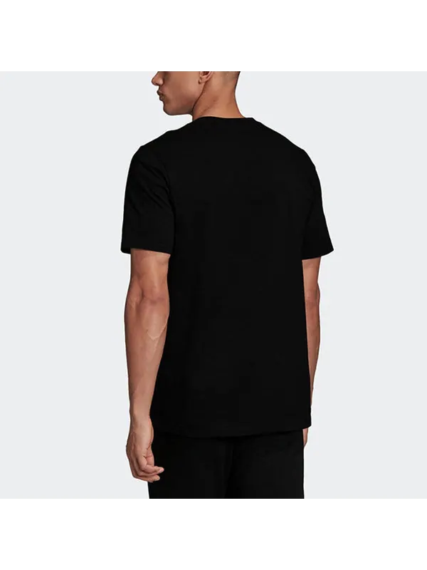 Футболка mh bos tee contrasting colors large logo sports round neck short sleeve black Adidas — изображение 4 из 4, черный