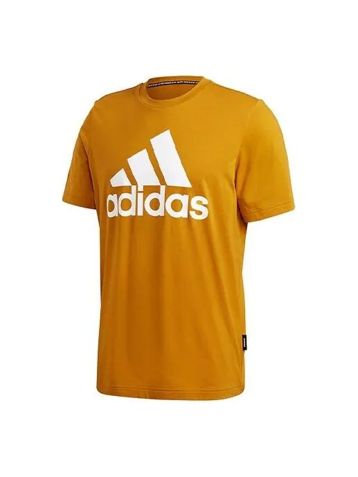 Футболка mh bos tee letter short-sleeve tee men gold Adidas — изображение 1 из 4, золото