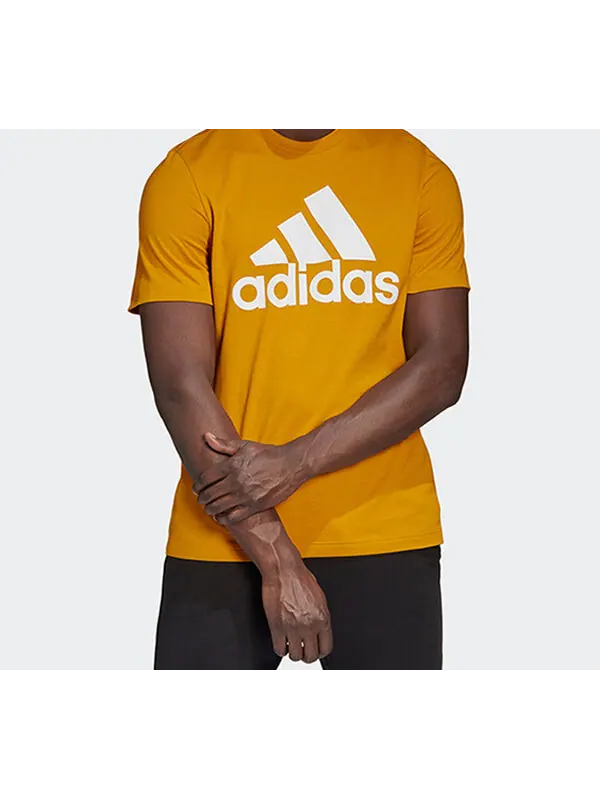 Футболка mh bos tee letter short-sleeve tee men gold Adidas — изображение 3 из 4, золото