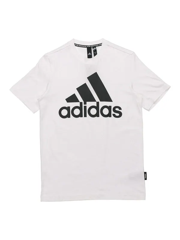 Футболка mh bos tee letter короткий рукав футболка мужская белая Adidas — изображение 1 из 4, белый