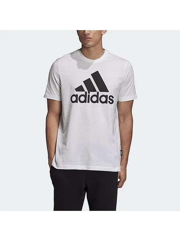 Футболка mh bos tee letter короткий рукав футболка мужская белая Adidas — изображение 3 из 4, белый