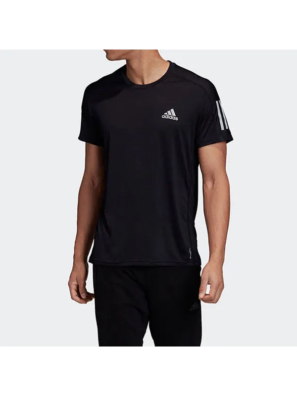 Футболка adidas Environmental Friendly Running Short Sleeve Black — изображение 3 из 4, черный