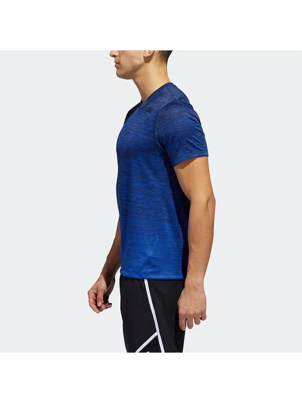 Футболка gradient tee sports crew-neck short sleeve blue Adidas — изображение 4 из 4, синий