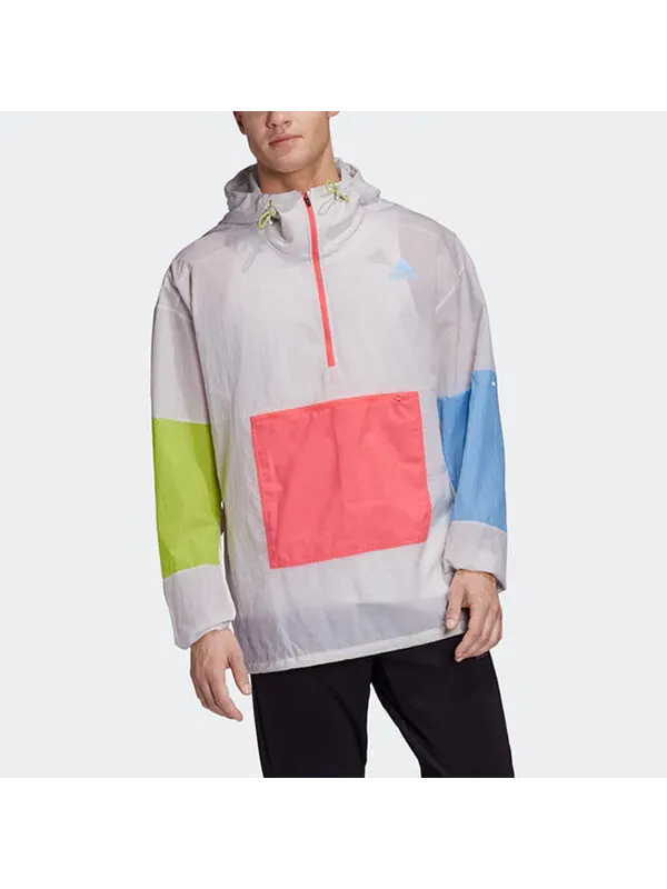 Куртка штормовая куртка адаптивная куртка м беговая цветная спортивная Adidas — изображение 3 из 4, серый