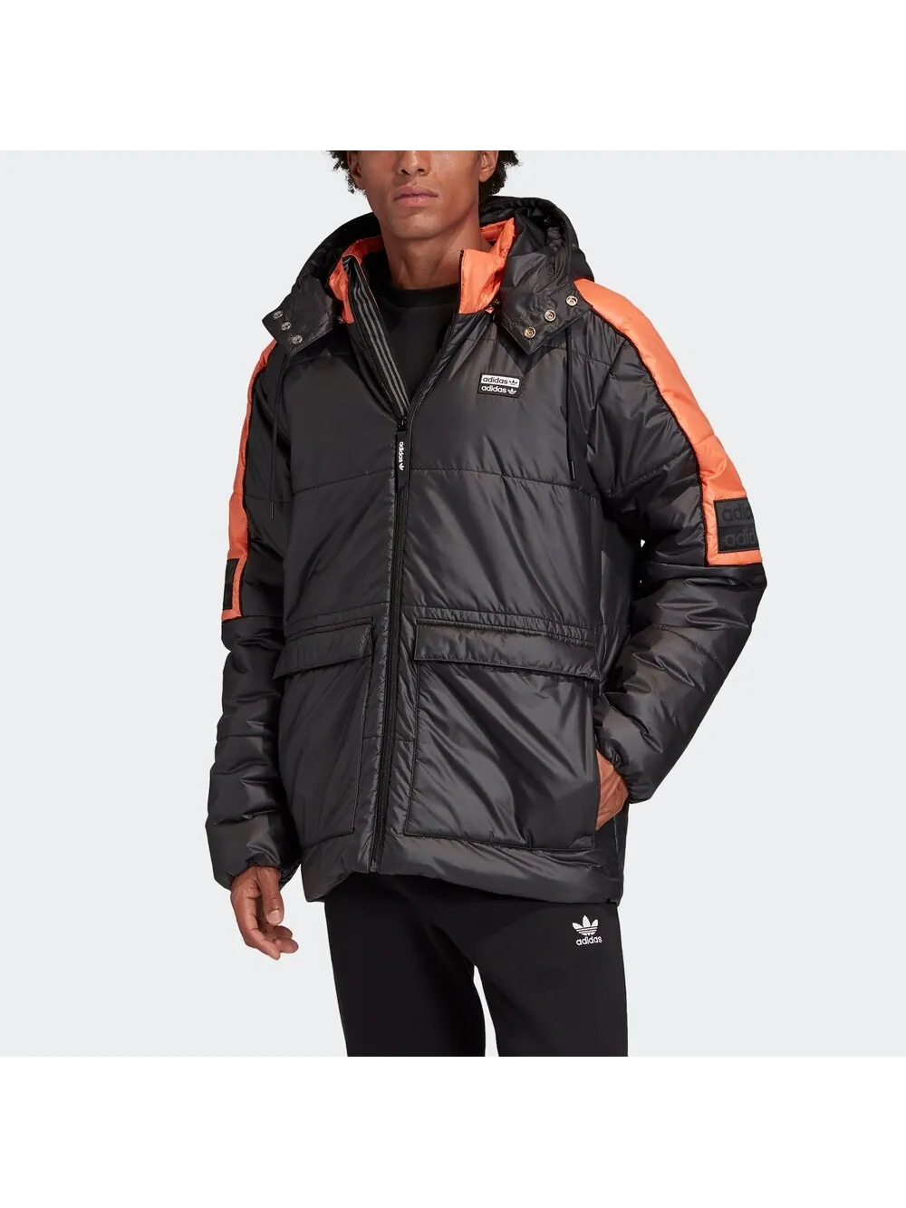 Куртка Adidas Originals R.y.v. Padded Stay Warm Colorblock Sports mid-length Hooded — изображение 3 из 6, черный