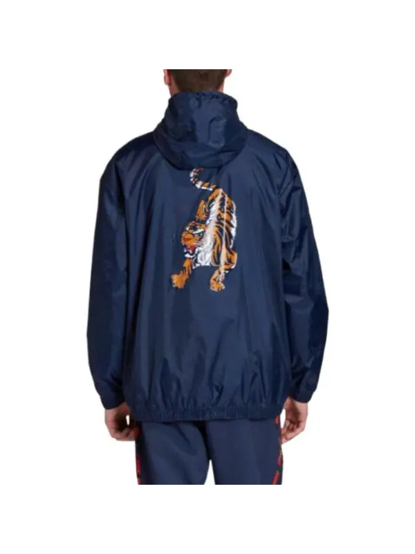 Куртка Men's adidas originals TIGER Embroidered Logo Zipper Hooded Track Jacket Autumn Blue — изображение 3 из 3, мульти