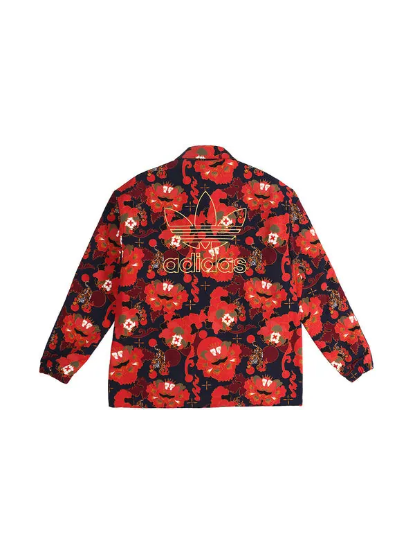 Куртка adidas LNY COACH Jacket COLLEGIATE NAVY / SCARLET / MULTICOLOR / GOLD METALLIC — изображение 2 из 4, красный