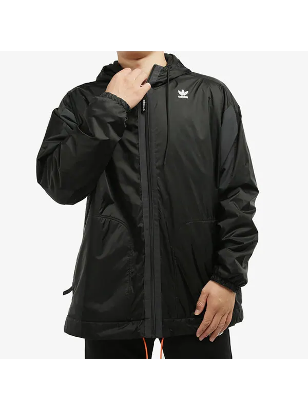 Куртка adidas originals Pt3 Hd Pf Jkt Athleisure Casual Sports Windproof Wear-resistant Hooded — изображение 3 из 4, черный