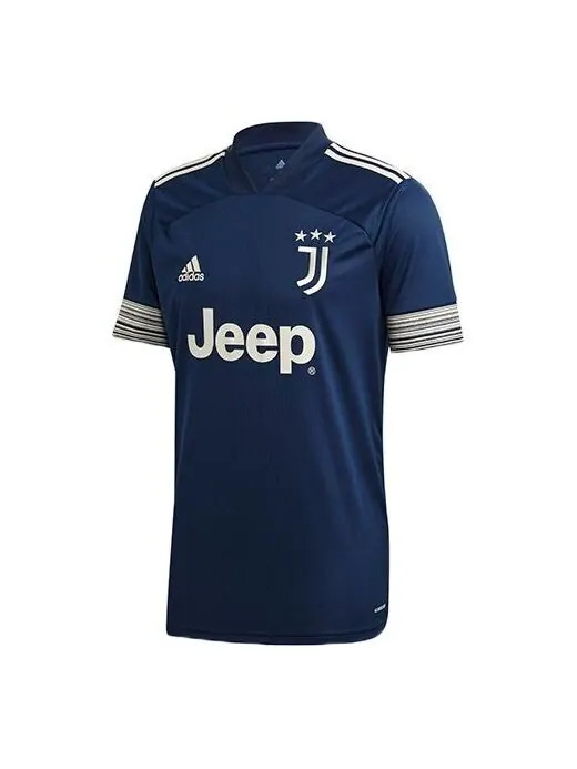 Футболка juve a jsy juventus away fan edition v-образный вырез спортивная майка Adidas — изображение 1 из 4, синий